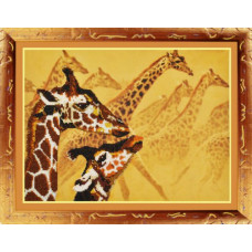 Набор для вышивания бисером 'КАРТИНЫ БИСЕРОМ' арт.Р-051 Сафари. Жирафы 30х40 см