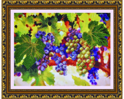 Набор для вышивания бисером 'КАРТИНЫ БИСЕРОМ' арт.Р-056 Виноградные гроздья 38x28 см