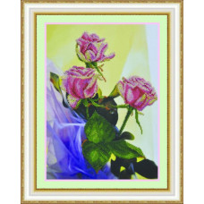 Набор для вышивания бисером 'КАРТИНЫ БИСЕРОМ' арт.Р-058 Розовый букет 38x28,5 см
