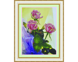 Набор для вышивания бисером 'КАРТИНЫ БИСЕРОМ' арт.Р-058 Розовый букет 38x28,5 см