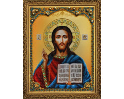Набор для вышивания бисером 'КАРТИНЫ БИСЕРОМ' арт.Р-123 'Икона Христа спасителя' 21,5х28,5 см