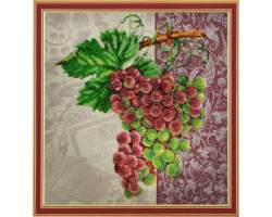 Набор для вышивания бисером 'КАРТИНЫ БИСЕРОМ' арт.Р-125 Винтажный виноград 29х29 см