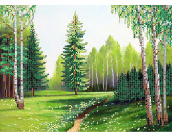 Рисунок на ткани для вышивания бисером 'КАРТИНЫ БИСЕРОМ' арт.S-024 Солнечный день 35х26 см