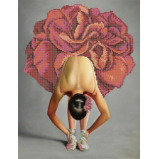 Схема на атласе для вышивания бисером 'КАРТИНЫ БИСЕРОМ' арт.SА-117 'Балерина в красном' 26,5х34,5 см
