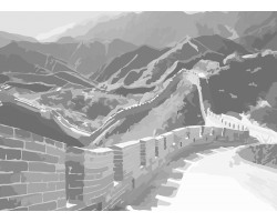 Холст на картоне НП арт.141751 Сонет с эскизом Великая Китайская стена 30х40 см