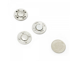 Кнопки магнитные пришивные арт.JB.MKP 20 мм цв.серебро уп.20 шт