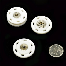Кнопки пластиковые пришивные арт.JB.ZD 30 мм цв.белый уп.10 шт