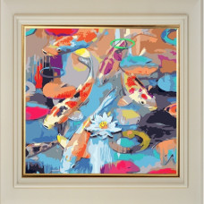 Набор 'Колор Кит' картина по номерам арт.КК.AC003 Радужные рыбки 30х30