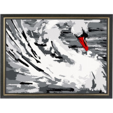 Набор 'Колор Кит' картина по номерам арт.КК.AM002 Белый лебедь 30х40