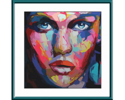 Набор 'Колор Кит' картина по номерам арт.КК.CD006 Абстрактный портрет женский 30х30 см