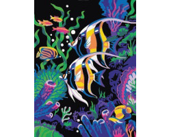Набор 'Колор Кит' картина по номерам арт.КК.CE004 Цветные рыбки 30х40