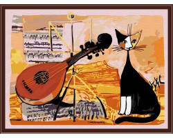 Набор 'Колор Кит' картина по номерам арт.КК.CE005 Musical cat 30х40