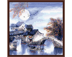 Набор 'Колор Кит' картина по номерам арт.КК.CF016 Осень в китайском стиле 40х40