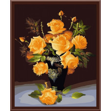 Набор 'Колор Кит' картина по номерам арт.КК.CG078 Букет желтых роз 40х50