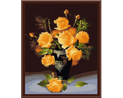 Набор 'Колор Кит' картина по номерам арт.КК.CG078 Букет желтых роз 40х50