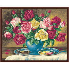 Набор 'Колор Кит' картина по номерам арт.КК.CG244 Прекрасные розы 40х50
