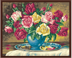 Набор 'Колор Кит' картина по номерам арт.КК.CG244 Прекрасные розы 40х50
