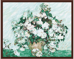 Набор 'Колор Кит' картина по номерам арт.КК.CG281 Белые розы,Ван Гог 40х50