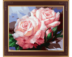 Набор 'Колор Кит' картина по номерам арт.КК.CG301 Розы шебби-шик 40х50