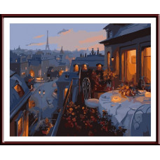 Набор 'Колор Кит' картина по номерам арт.КК.CG608 Ужин в Париже 40х50
