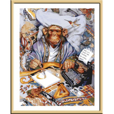 Набор 'Колор Кит' картина по номерам арт.КК.CG610 Умная обезьяна 40х50