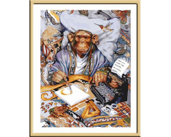 Набор 'Колор Кит' картина по номерам арт.КК.CG610 Умная обезьяна 40х50