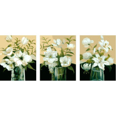 Набор 'Колор Кит' картина по номерам арт.КК.P068 Букеты белых цветов 40х50х3