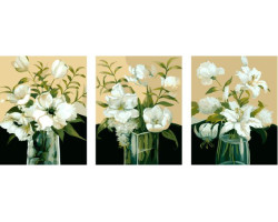 Набор 'Колор Кит' картина по номерам арт.КК.P068 Букеты белых цветов 40х50х3