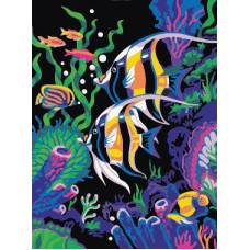Набор 'Колор Кит' картина со стразами арт.КК.CKC021 Цветные рыбки 40х50