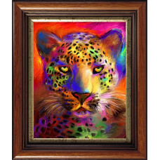 Набор 'Колор Кит' картина со стразами арт.КК.CKC039 Цветной гепард 40х50
