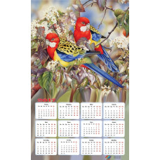 Набор 'Колор Кит' картина со стразами-календарь арт.КК.404007K Райские птички 40х65