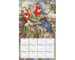 Набор 'Колор Кит' картина со стразами-календарь арт.КК.404007K Райские птички 40х65