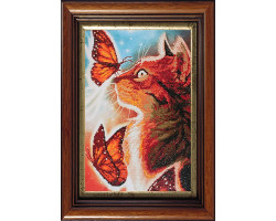 Набор 'Колор Кит' мозаичная картина арт.КК.10013 Кошка с бабочками 40х60