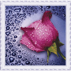 Набор 'Колор Кит' мозаичная картина арт.КК.80212 Розовая роза 25х25