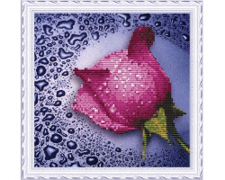 Набор 'Колор Кит' мозаичная картина арт.КК.80212 Розовая роза 25х25