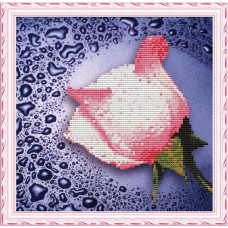 Набор 'Колор Кит' мозаичная картина арт.КК.80214 Белая роза 25х25