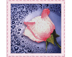 Набор 'Колор Кит' мозаичная картина арт.КК.80214 Белая роза 25х25