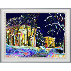 Набор 'Колор Кит' открытка по номерам арт.КК.AK005 Сцена в ночном саду 40х50см