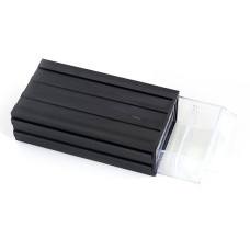 Контейнер для мелочей пластмассовый (11*20*6см) цв. черный