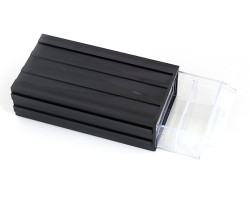 Контейнер для мелочей пластмассовый (11*20*6см) цв. черный