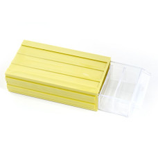 Контейнер для мелочей пластмассовый (11*20*6см) цв. желтый