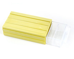 Контейнер для мелочей пластмассовый (11*20*6см) цв. желтый
