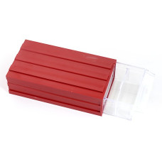 Контейнер для мелочей пластмассовый (11*20*6см) цв. красный
