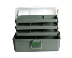 Коробка для мелочей ЯР-3 арт. 360701 (360х210х200) / 3лифта цв. белый/зеленый
