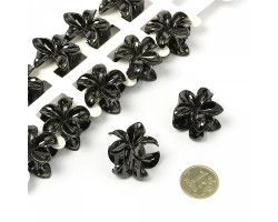 Краб для волос арт.MS.AV.K.F11 цветок размер 2,5х2,5 см цв. черный уп.12 шт
