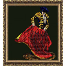 Набор для вышивания бисером 'КРАСА И ТВОРЧЕСТВО' арт.30614 'Огненный танец' 14,8х16,2 см