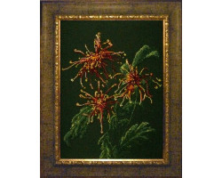 Рисунок на ткани бисером 'КРАСА И ТВОРЧЕСТВО' арт.71209 'Хризантемы в саду' 31,6х43,1 см