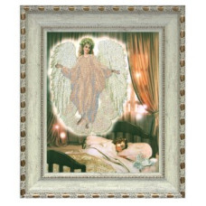 Рисунок на ткани бисером 'КРАСА И ТВОРЧЕСТВО' арт.71211 'Ангел сна 1' 37,4х47 см