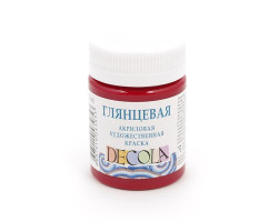 Акриловая краска НП арт. 2928319 'Декола' универсальная глянцевая уп. 50мл цв. Карминовая