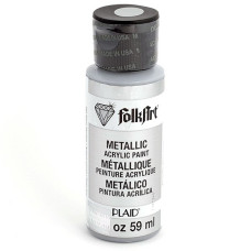 PLD-00662 Акрил.краска FolkArt металлик, серебро, 59 мл